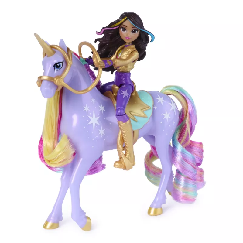 Unicorn Academy, Magic Unleashed Adventure Pack, nápad na veľkonočný darček, obsahuje bábiky Sophia, Ava, Ravenzella, jednorožce Wildstar, Leaf a ďalšie