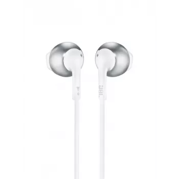 JBL Tune 205, káblový, 20 - 20000 Hz, hovory/hudba, 14,3 g, headset, chróm, biela