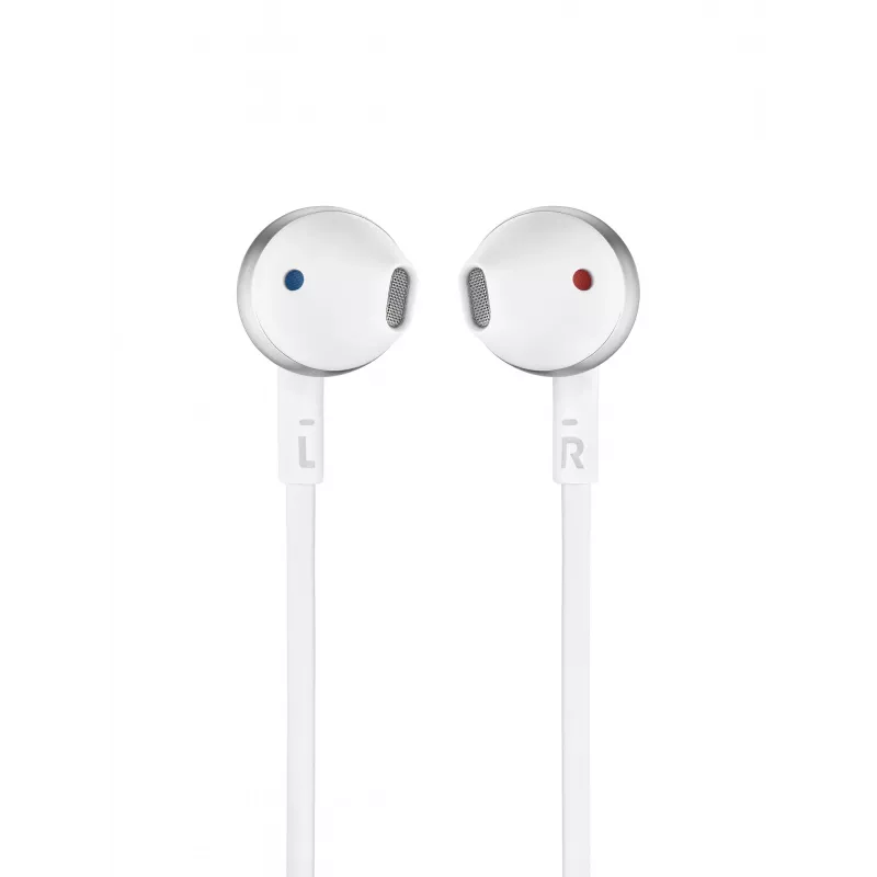 JBL Tune 205, káblový, 20 - 20000 Hz, hovory/hudba, 14,3 g, headset, chróm, biela