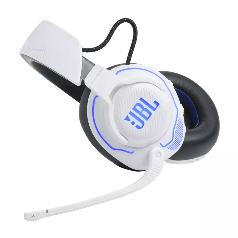 JBL Quantum 910P headset káblový a bezdrôtový čelenkový herný USB Type-C Bluetooth modrá, biela