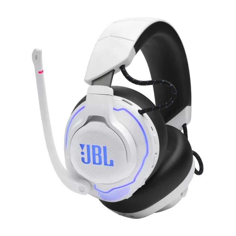 JBL Quantum 910P headset káblový a bezdrôtový čelenkový herný USB Type-C Bluetooth modrá, biela