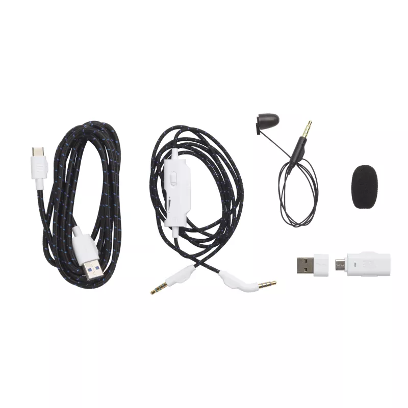 JBL Quantum 910P headset káblový a bezdrôtový čelenkový herný USB Type-C Bluetooth modrá, biela