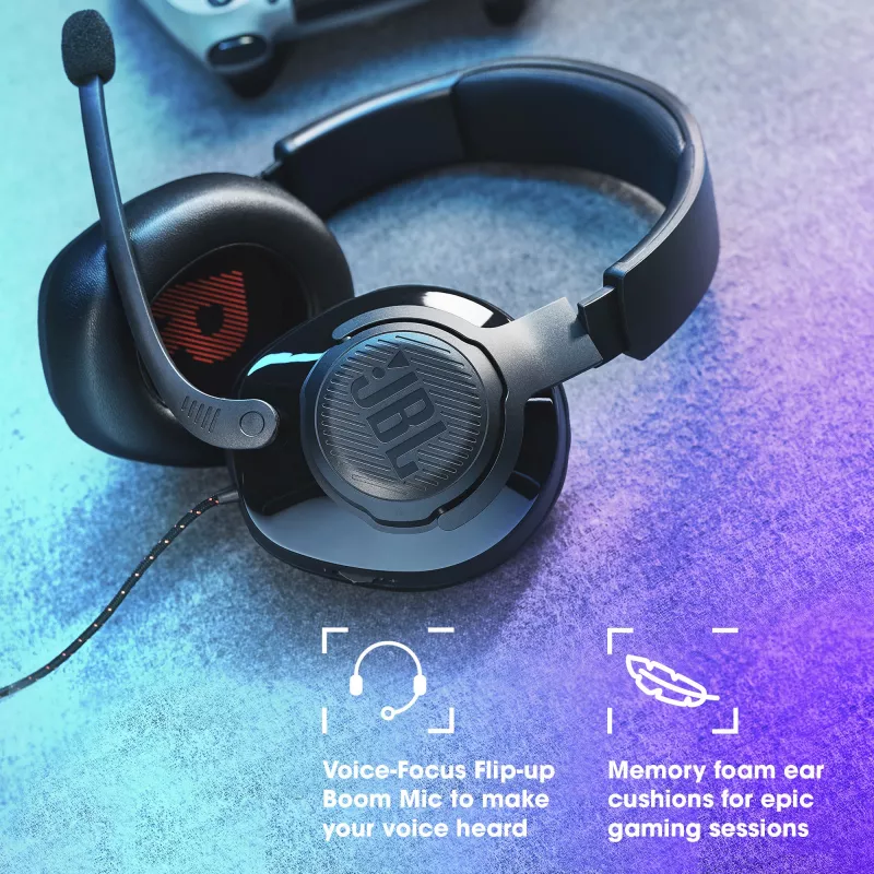JBL Quantum 200 ČIERNA, káblový, 20 - 20000 Hz, herný, 248 g, slúchadlá, čierna