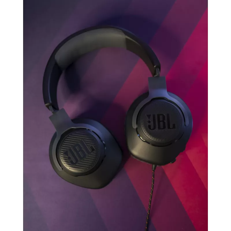 JBL Quantum 100 čierna, káblový, herný, 20 - 20000 Hz, 216 g, slúchadlá, čierna