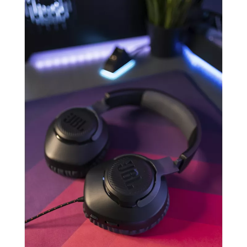 JBL Quantum 100 čierna, káblový, herný, 20 - 20000 Hz, 216 g, slúchadlá, čierna