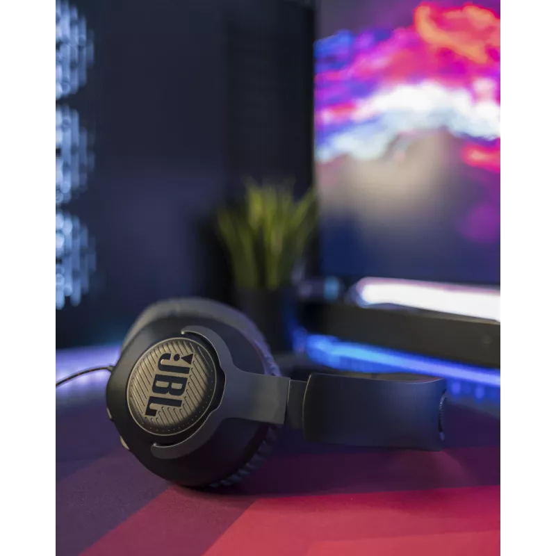 JBL Quantum 100 čierna, káblový, herný, 20 - 20000 Hz, 216 g, slúchadlá, čierna