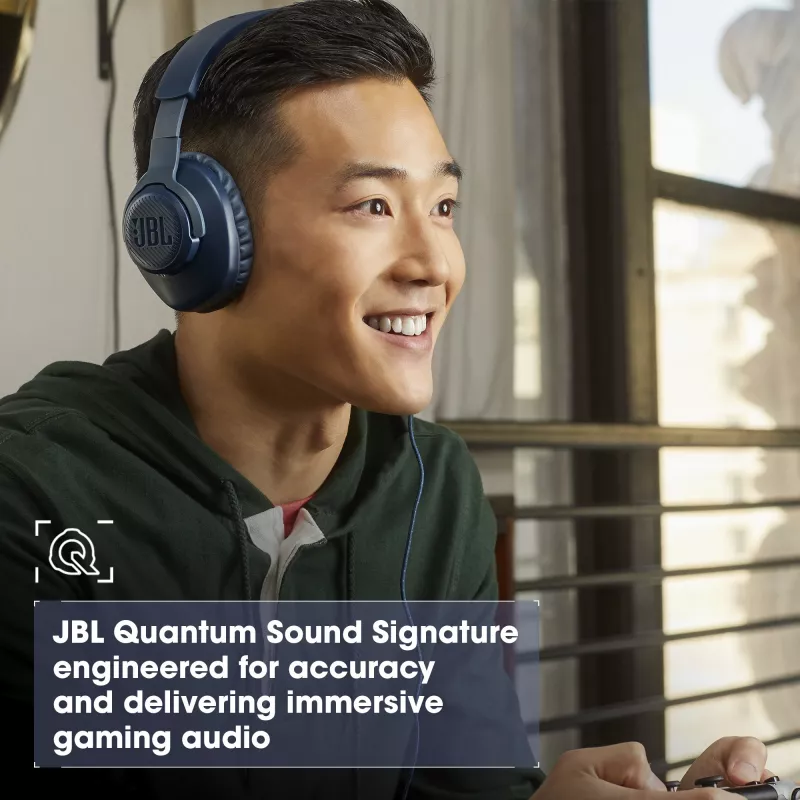 JBL Quantum 100 čierna, káblový, herný, 20 - 20000 Hz, 216 g, slúchadlá, čierna