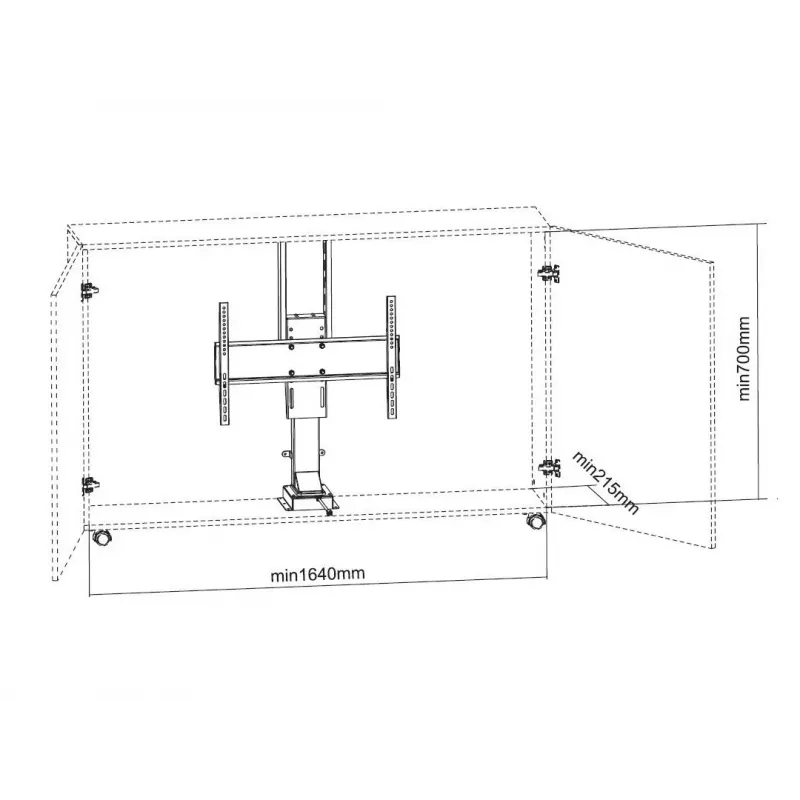 Multibrackets M motorizovaný TV lift Large nosnosť 50 kg obrazovky 37-65