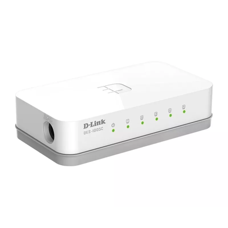 D-Link ES-1005C/E Unmanaged Fast Ethernet (10/100) desktop biela