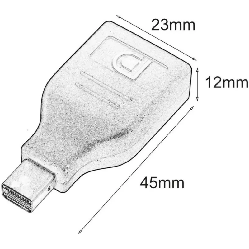 Techly IADAP DP-MDP2 kábel adaptér/adaptér DisplayPort Mini DisplayPort čierny