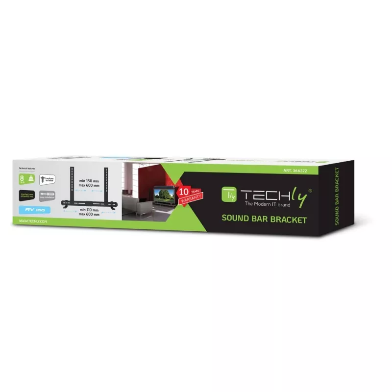 Techly univerzálny nástenný držiak pre soundbar Max VESA 600x400