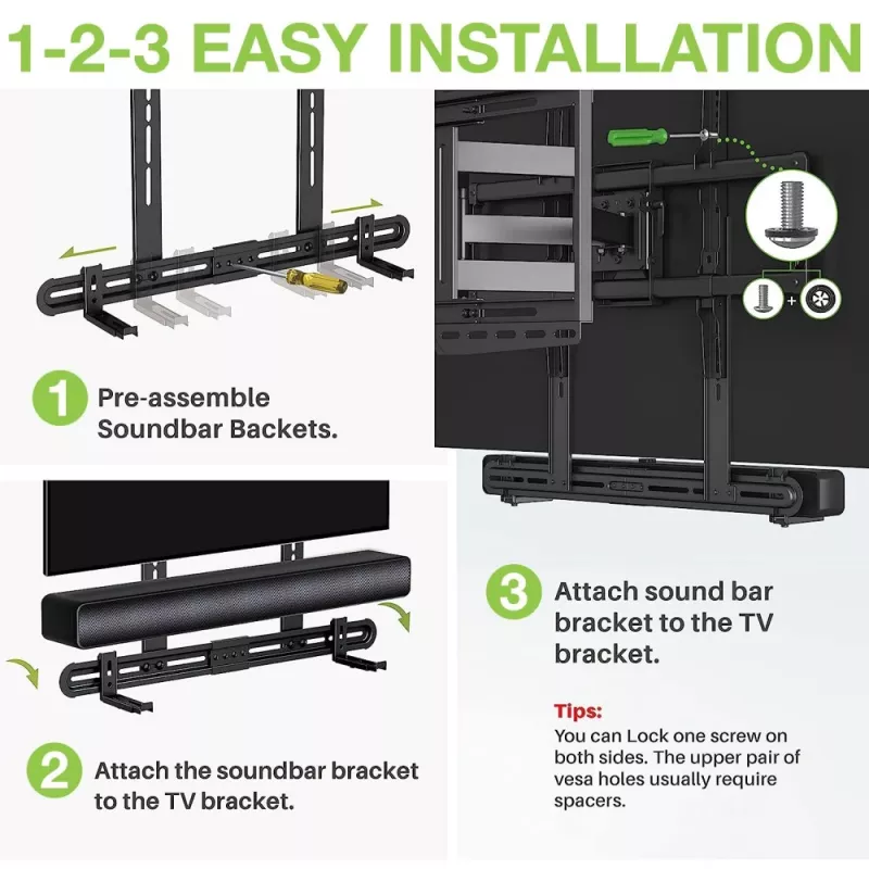 Techly univerzálny nástenný držiak pre soundbar Max VESA 600x400
