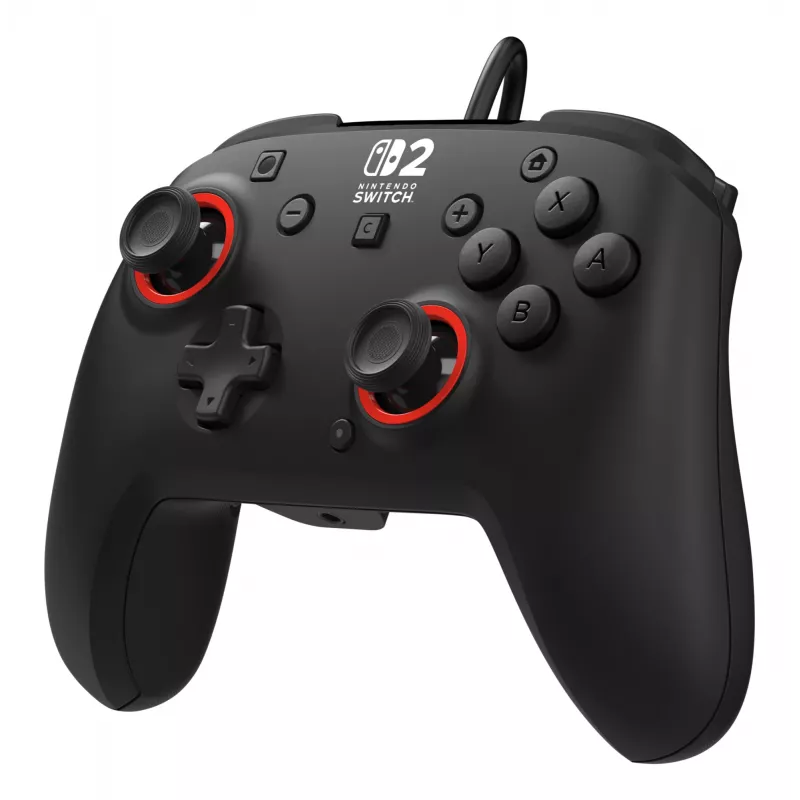 Káblový herný ovládač Turtle Beach Rematch pre Nintendo Switch 2 – USB-C, 3 m kábel, tlačidlo Späť, D-pad, čierny