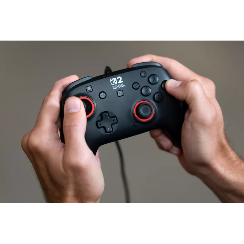 Káblový herný ovládač Turtle Beach Rematch pre Nintendo Switch 2 – USB-C, 3 m kábel, tlačidlo Späť, D-pad, čierny