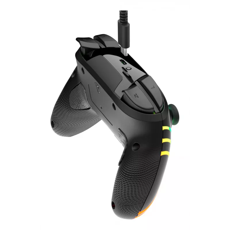 Bezdrôtový RGB herný ovládač Turtle Beach Afterglow Wave čierny pre Nintendo Switch 2 — Bluetooth/USB-C, integrovaná batéria 20 h, 3 m kábel