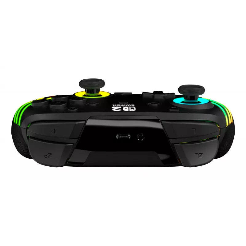 Bezdrôtový RGB herný ovládač Turtle Beach Afterglow Wave čierny pre Nintendo Switch 2 — Bluetooth/USB-C, integrovaná batéria 20 h, 3 m kábel