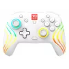 Bezdrôtový RGB herný ovládač Turtle Beach Afterglow Wave White pre Nintendo Switch 2, Bluetooth/USB-C, integrovaná batéria 20 h, 3 m kábel