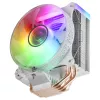 Mars Gaming MCPU-VR White chladič CPU Dual Infinity Mirror ARGB 4 HCT heatpipes 180W TDP ultra tichý PWM 12 cm ventilátor