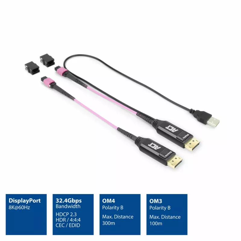 ACT DisplayPort na MTP/MPO adaptérová sada na rozšírenie DisplayPort pripojenia až do 8K@60Hz