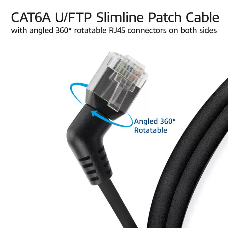 Sieťový kábel ACT DD1901 Cat6 U/FTP (STP) 1 m RJ-45 čierny