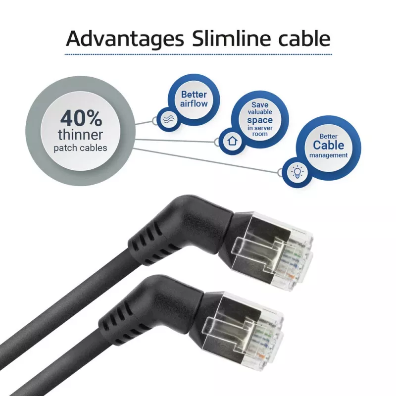 Sieťový kábel ACT DD1901 Cat6 U/FTP (STP) 1 m RJ-45 čierny