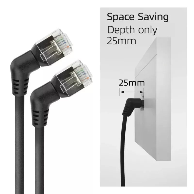 ACT sieťový kábel DD1952 Cat6 U/FTP (STP) 0,25 m čierny RJ-45 na RJ-45