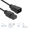Napájací kábel ACT C20–C21 IEC60320 čierny 2 m, 250 V 16 A