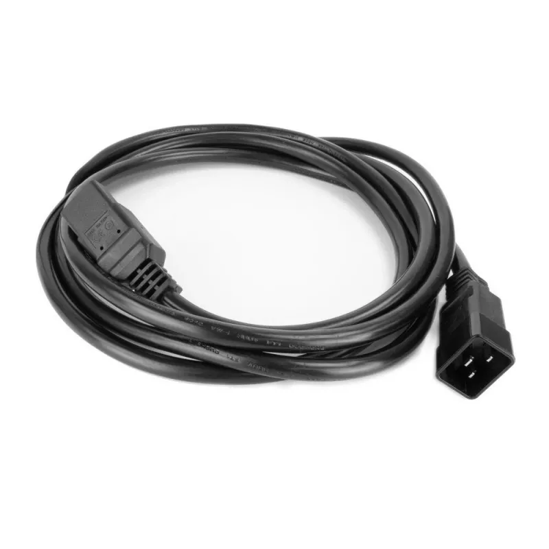 Napájací kábel ACT C20–C21 IEC60320 čierny 3 m, 16 A, 250 V
