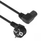 ACT napájací kábel sieťová vidlica CEE7/7 (zahnutá) – C15 (zahnutá vľavo) IEC60320 čierny 1 m