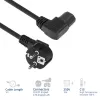 ACT napájací kábel sieťová vidlica CEE7/7 (zahnutá) – C15 (zahnutá vľavo) IEC60320 čierny 1 m