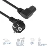 ACT napájací kábel sieťová vidlica CEE7/7 (zahnutá) - C15 (zahnutá vľavo) IEC60320 čierny 1,5 m