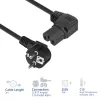 ACT napájací kábel sieťová vidlica CEE 7/7 (zahnutá) - C15 (pravouhlá) IEC60320 čierny 2 m