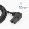 ACT napájací kábel sieťová vidlica CEE 7/7 (zahnutá) - C15 (pravouhlá) IEC60320 čierny 2 m