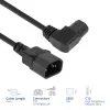 ACT napájací kábel C14 - C15 (zahnutý vľavo) IEC60320 čierny 0,6 m