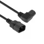 ACT napájací kábel C14 - C15 (zahnutý vľavo) IEC60320 čierny 2 m