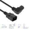 ACT napájací kábel C14 - C15 (zahnutý vľavo) IEC60320 čierny 2 m
