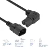 ACT napájací kábel C14 - C15 (zahnutý vpravo) IEC60320 čierny 0,6 m