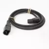 ACT napájací kábel C14 - C15 (zahnutý vpravo) IEC60320 čierny 0,6 m