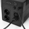 ACT napájací kábel C14 - C15 (zahnutý vpravo) IEC60320 čierny 0,6 m