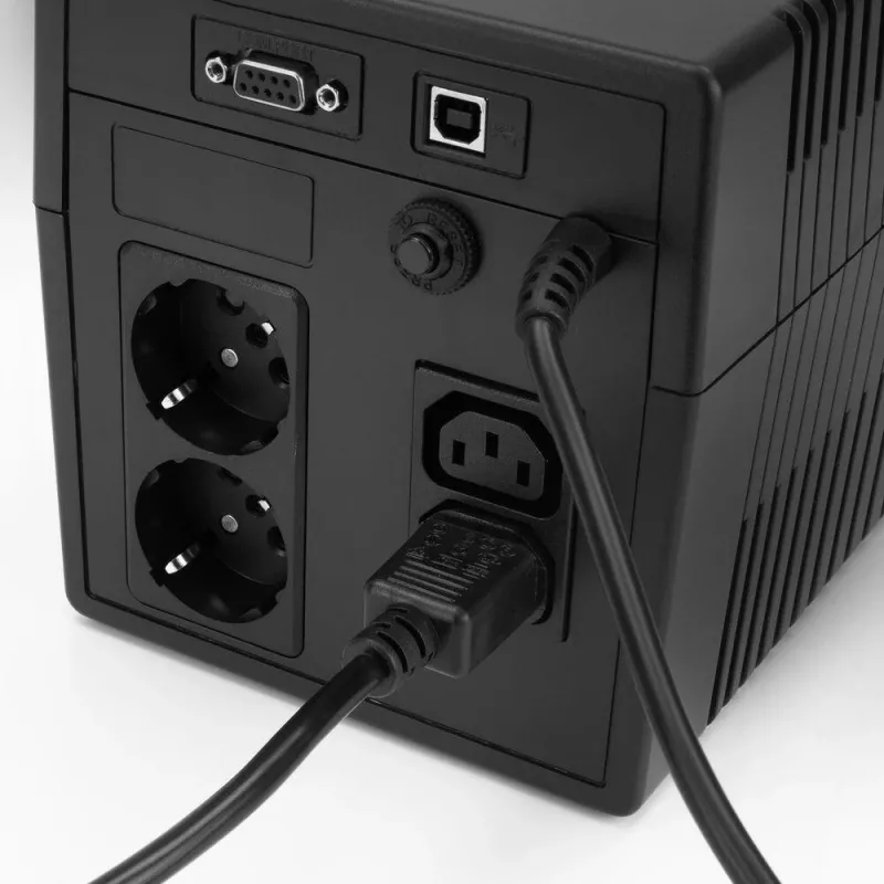 ACT napájací kábel C14 - C15 (zahnutý vpravo) IEC60320 čierny 0,6 m