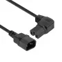 Napájací kábel ACT C14 na zahnutý C15 IEC60320 čierny 2 m H05RN-F 10 A 250 V