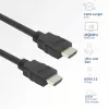 HDMI kábel ACT AK3877 — 10 m, HDMI Type-A samec na samec, HDMI 2.0, 18 Gbit/s, ARC, pozlátené kontakty, čierny