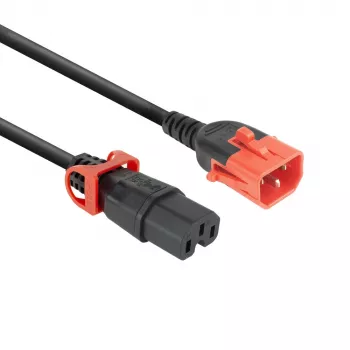 ACT napájací kábel C14 IEC Lock+ Dual Locking - C15 IEC Lock+ čierny 3 m, PC3876