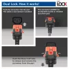ACT napájací kábel C14 IEC Lock+ Dual Locking - C15 IEC Lock+ čierny 3 m, PC3876