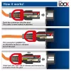 ACT napájací kábel C14 IEC Lock+ Dual Locking – C15 IEC Lock+ biely 1 m, PC3871
