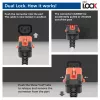 Napájací kábel ACT C14 IEC Lock+ Dual Locking - C15 IEC Lock+ biely 3 m, PC3879