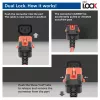 ACT napájací kábel C14 IEC Lock+ Dual Locking - C15 IEC Lock+ červený 1 m, PC3869