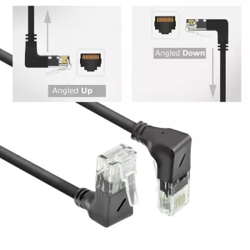 Sieťový patch kábel ACT DD7905 Cat6a U/UTP 5 m čierny RJ-45