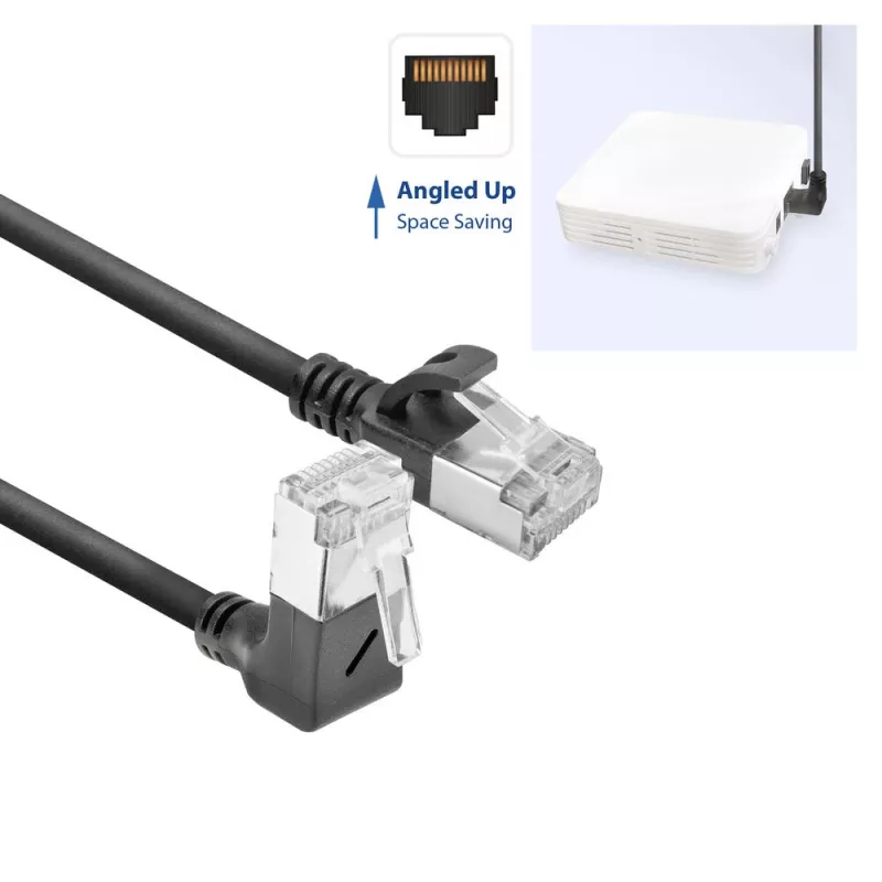 Sieťový kábel ACT DA4952 Cat6a U/FTP (STP) RJ-45 na RJ-45 0,25 m čierny