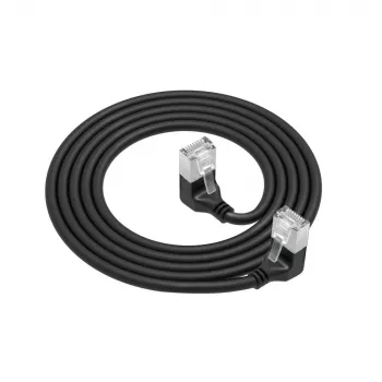 Sieťový kábel ACT DA5952 Cat6a U/FTP (STP) 0,25 m čierny RJ-45 na RJ-45